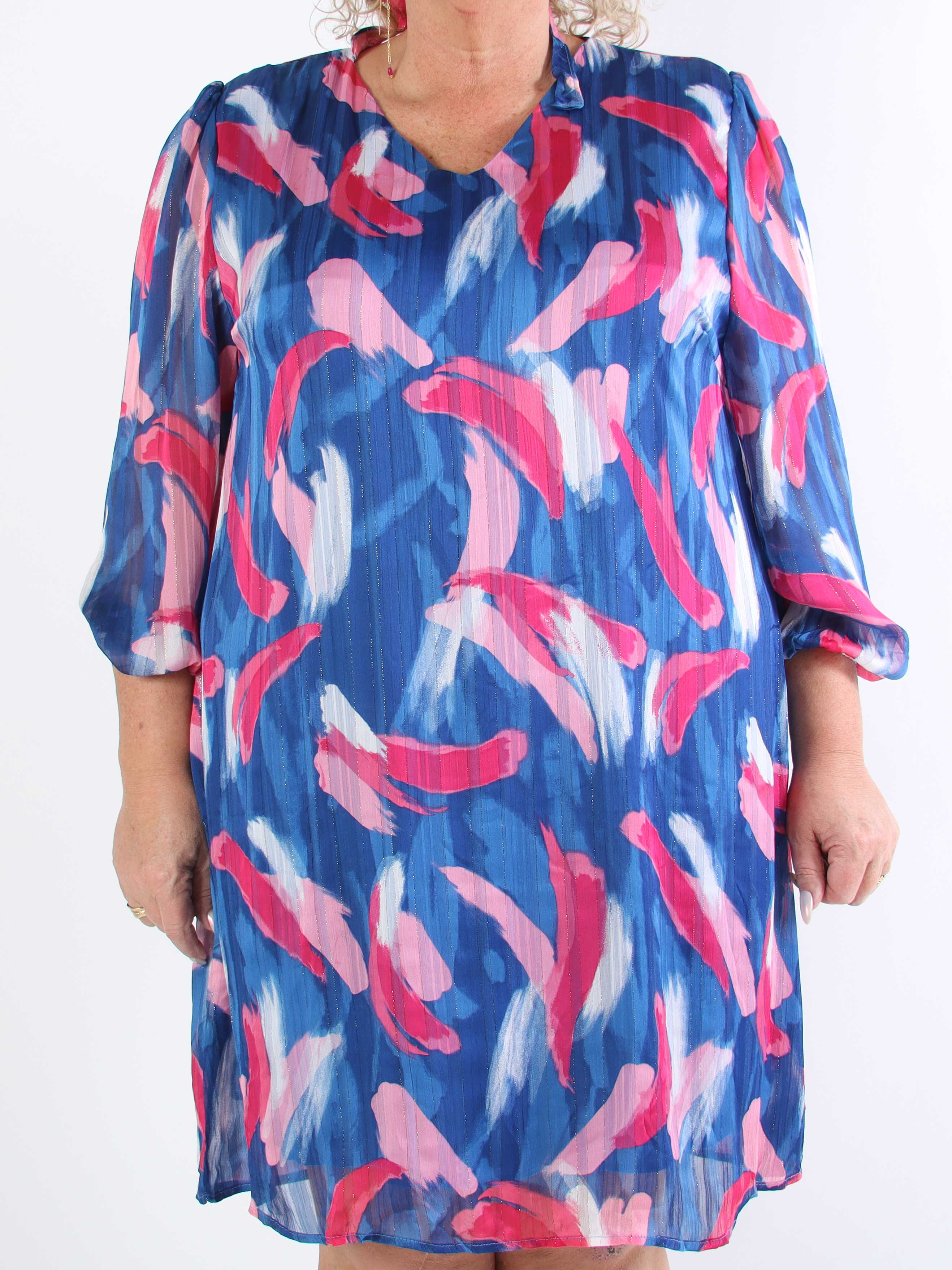 Filipa - Mönstrad tunikaklänning med glittertrådar